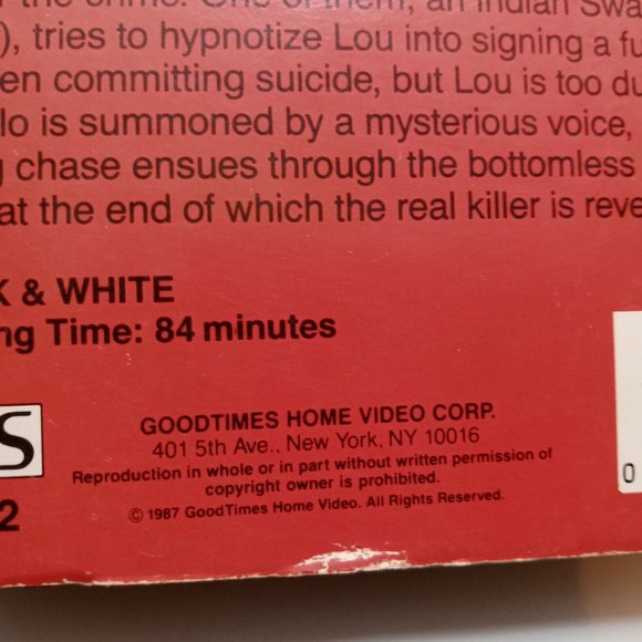 Abbot And Costello Meet The Killer Boris Karloff VHS Movie Vintage Media - Picture 14 of 14